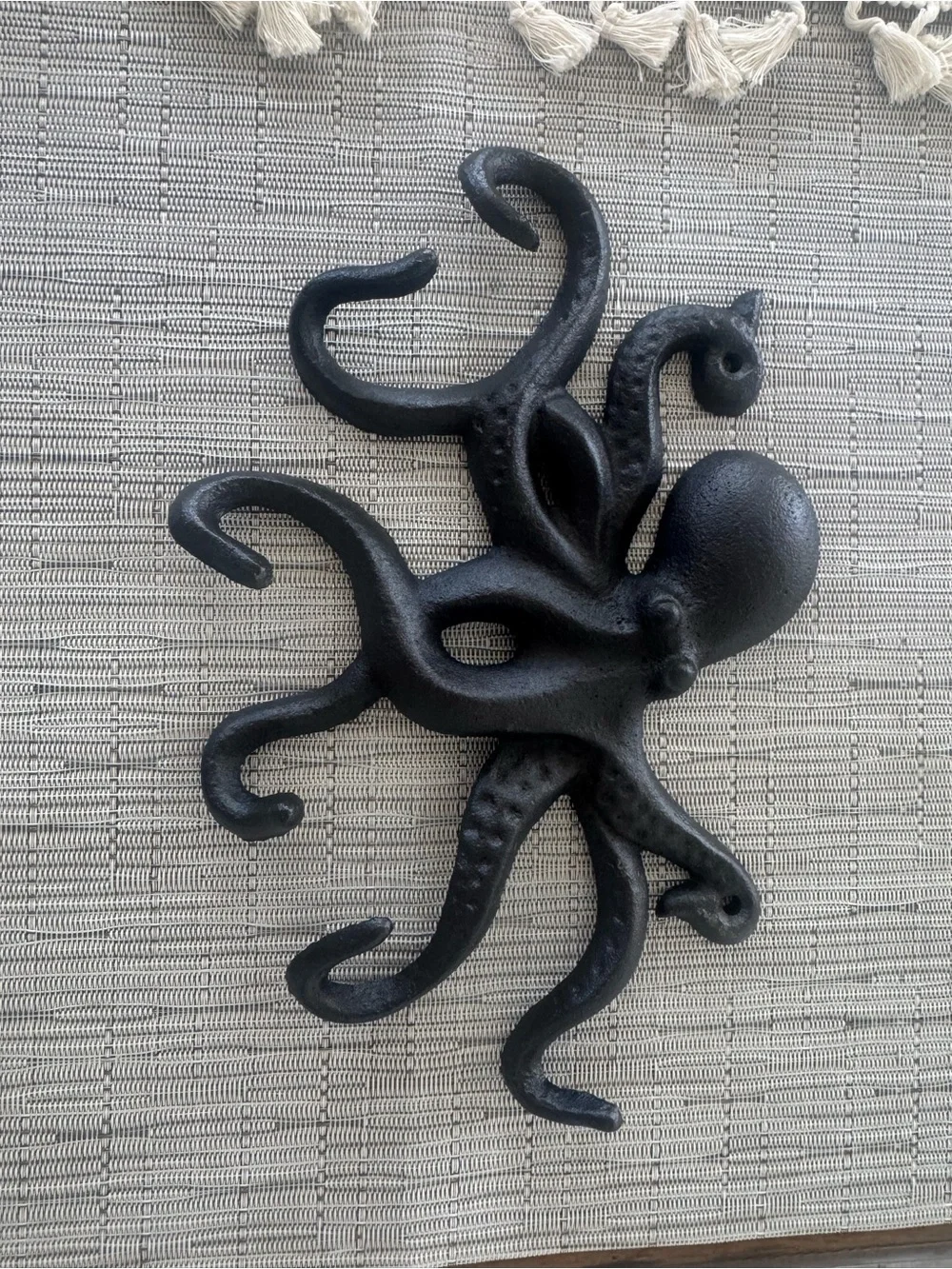 Black Octopus Wall Hook - Decorative Home Wall Decor metal new in box  hanger